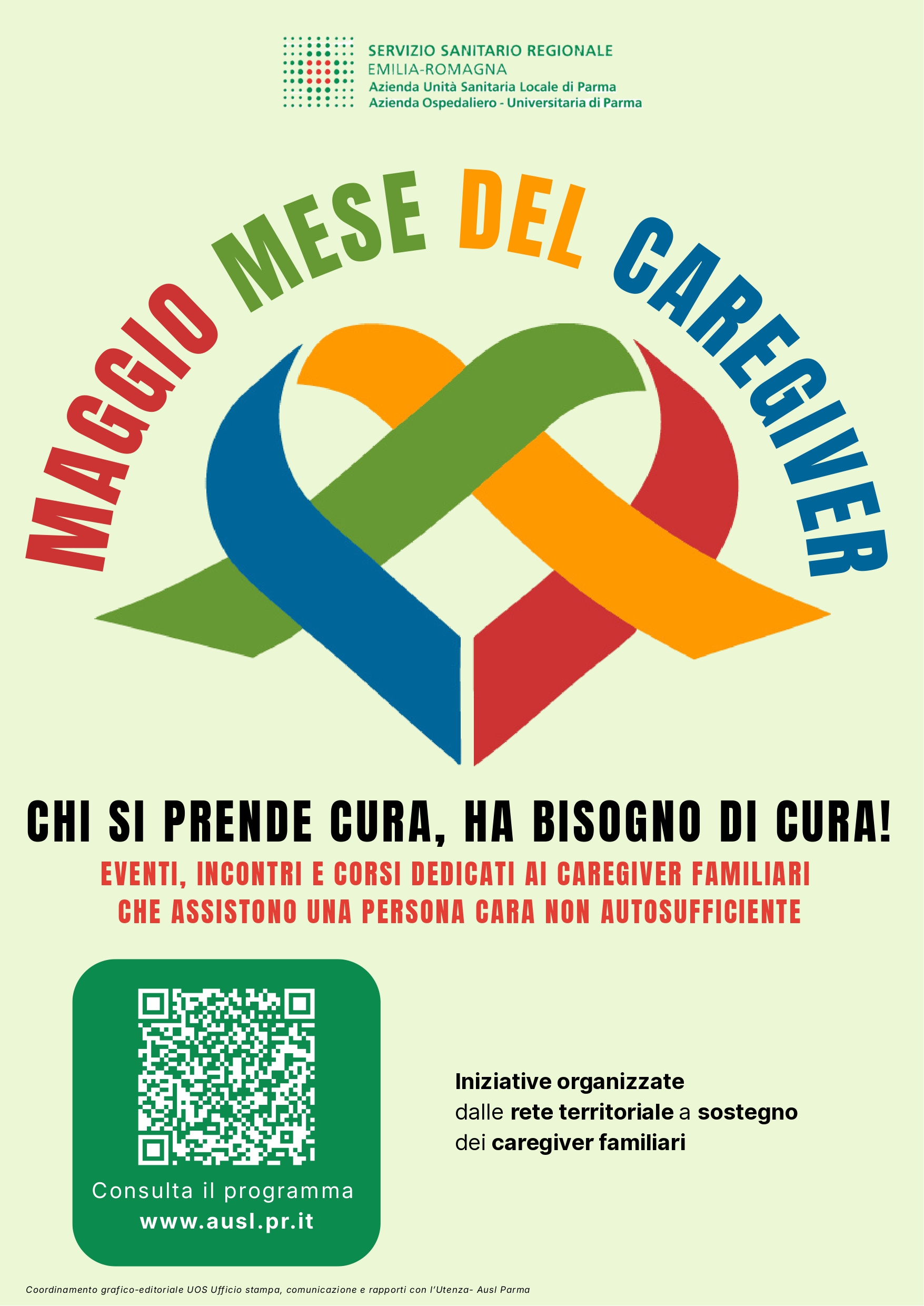 Locandina ufficiale AUSL Parma — Mese del Caregiver